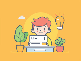 diverse of professionals brainstorming ideas, flat vector illustration