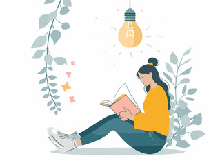 diverse of professionals brainstorming ideas, flat vector illustration