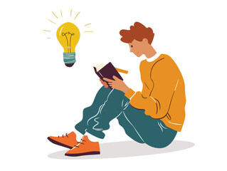 diverse of professionals brainstorming ideas, flat vector illustration