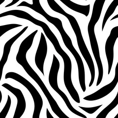 seamless pattern of black and white zebra stripes