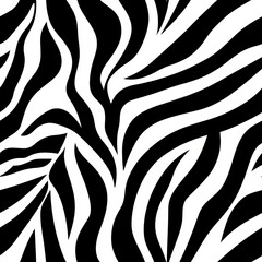 Obraz premium seamless pattern of black and white zebra stripes