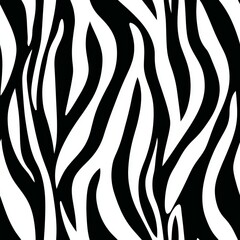 seamless pattern of black and white zebra stripes