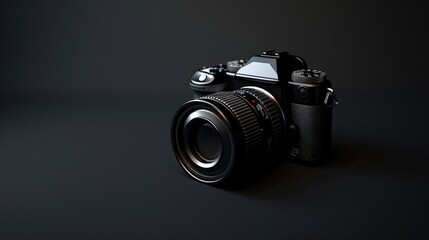 Photography logo with not the name , Grafity style, blind box, Black background,generative ai