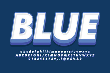 strong bold 3d alphabet style