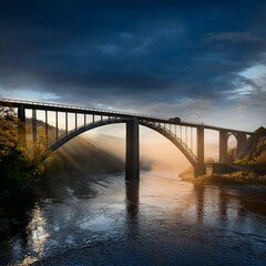 Obraz premium Brücke über Fluss