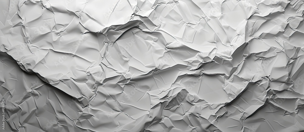 Poster crumpled texture background in grey paper. copy space image. place for adding text and design