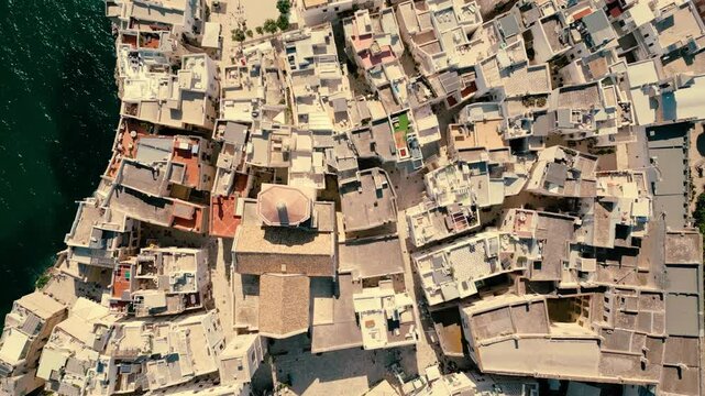 Aerial View of Polignano a Mare's Historic Cityscape
