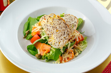 salad with vegetables and sauce