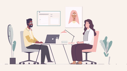 
people are talking on a podcast, sitting at a table, asking each other questions, each talking into a microphone white background