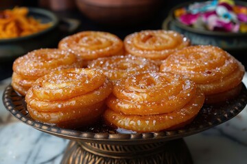 Pakistan: Jalebi Deep-fried spirals soaked in sugar syrup, served hot. 
