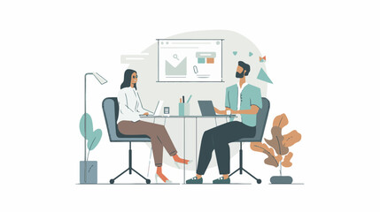 
people are talking on a podcast, sitting at a table, asking each other questions, each talking into a microphone white background