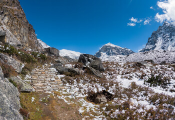 Breathtaking Landscape View of Snowy Mountains Ranges