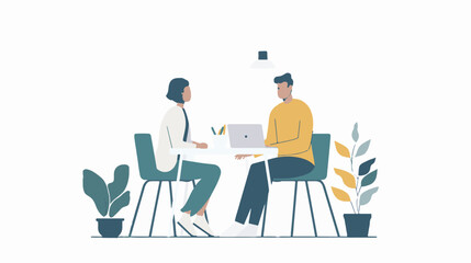 
people are talking on a podcast, sitting at a table, asking each other questions, each talking into a microphone white background