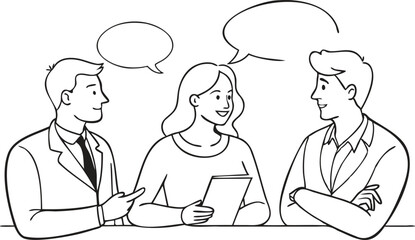 group of people talking