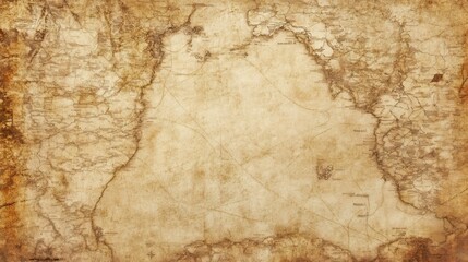 A weathered, antique map with visible cracks and faint markings.