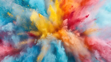Fototapeta premium Colorful Powder Explosion Abstract Art
