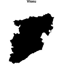 Viseu outline map