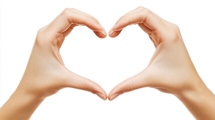 Hands Skillfully Forming a Beautiful Heart Symbol to Represent Love and Deep Compassion