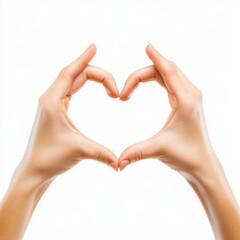 Fototapeta premium Hands Skillfully Forming a Beautiful Heart Symbol to Represent Love and Deep Compassion