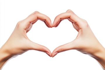Hands Skillfully Forming a Beautiful Heart Symbol to Represent Love and Deep Compassion