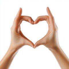 Hands Skillfully Forming a Beautiful Heart Symbol to Represent Love and Deep Compassion
