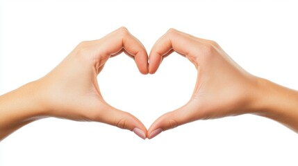 Obraz premium Hands Skillfully Forming a Beautiful Heart Symbol to Represent Love and Deep Compassion