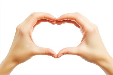 Obraz premium Hands Skillfully Forming a Beautiful Heart Symbol to Represent Love and Deep Compassion