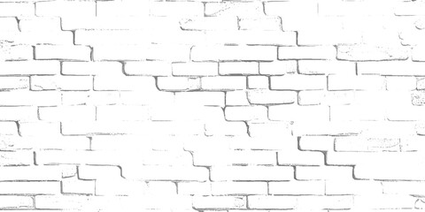 Fototapeta premium Vector black and white grunge brick wall Transparent background 