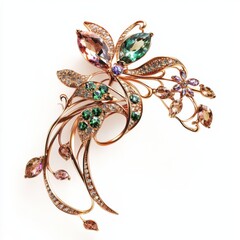 luxury gem brooch