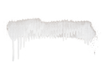 A stripe of white spray paint with drips