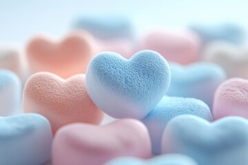Obraz premium Assorted Pastel Marshmallows Background