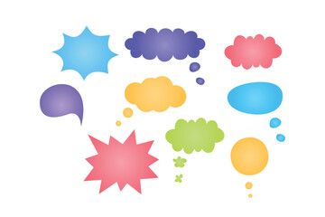 Speech Bubbles and Speech Bubble Icon Set  vector illustrationчать