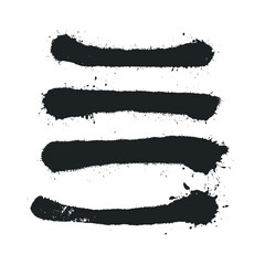 Grunge ink blots Graffiti Spray drops Grunge ink splatter. Splash of paints Vector set