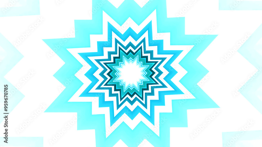 Wall mural animated tunnel with hypnotic colorful pattern. motion. simple card games move in hypnotic tunnel. c
