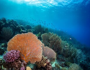 coral reef in the sea