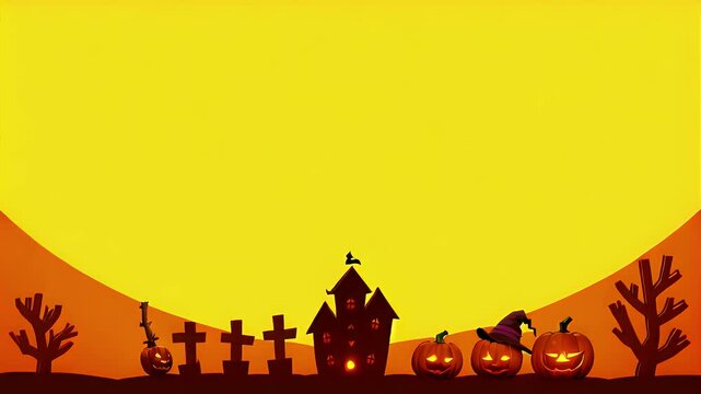 Hand drawn halloween background loop