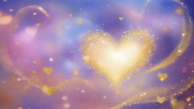 Sparkling Heart Background for Love and Romance