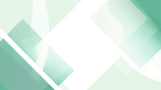 Abstract vector with white background, light green geometric shapes, and copy space for templates