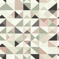 Fototapeta premium seamless pattern of retro triangles and squares in muted tones