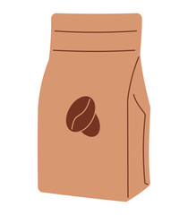 Packaged Coffee Icon Perfect for designs with groceries themes, such as vegetables, fruit, meat, and others