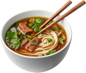 delicious Pho soup illustration, Pho Soup noodles  - Pho Food isolated
