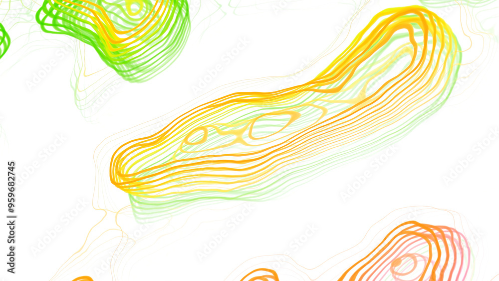 Canvas Prints abstract colorful paint swirls, fluid art. motion. transforming lined stains flow into each other an