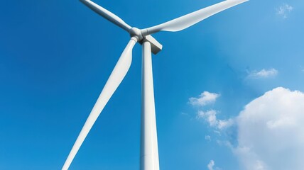 Naklejka premium Engineer climbing inside a wind turbine tower for repairs, minimalist design, neutral colors