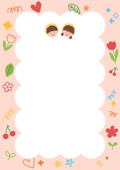 Vector illustration of cute children.