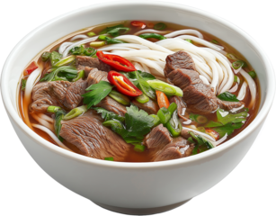 Delicious Pho Japanese Ramen Soup illustration, Pho Soup noodles  - Pho Food isolated