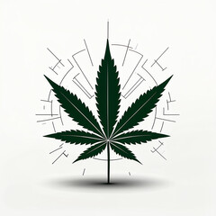 Cannabiss leaf designs trippy wahite background
