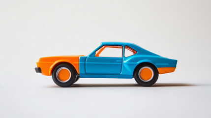 A toy car is shown against a plain white backdrop.