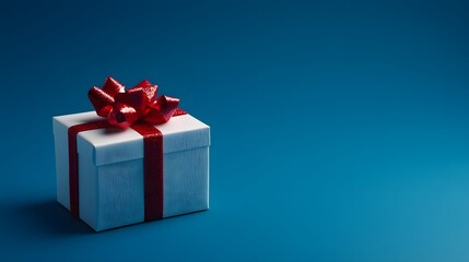 Obraz premium Christmas gift boxes collection, Christmas tape rope, on a blue background, banner for website.