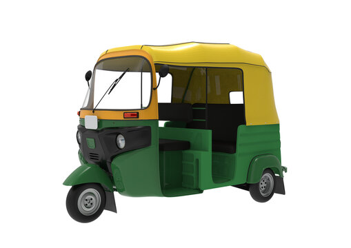 Auto Rickshaw or TukTuk transperant background 