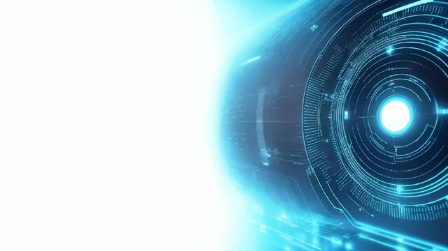 Digital Technology Background with Blue Circuit Board Design